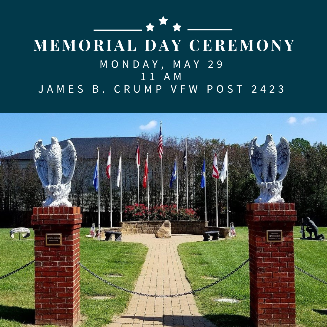 Memorial Day Ceremony on Monday, May 29