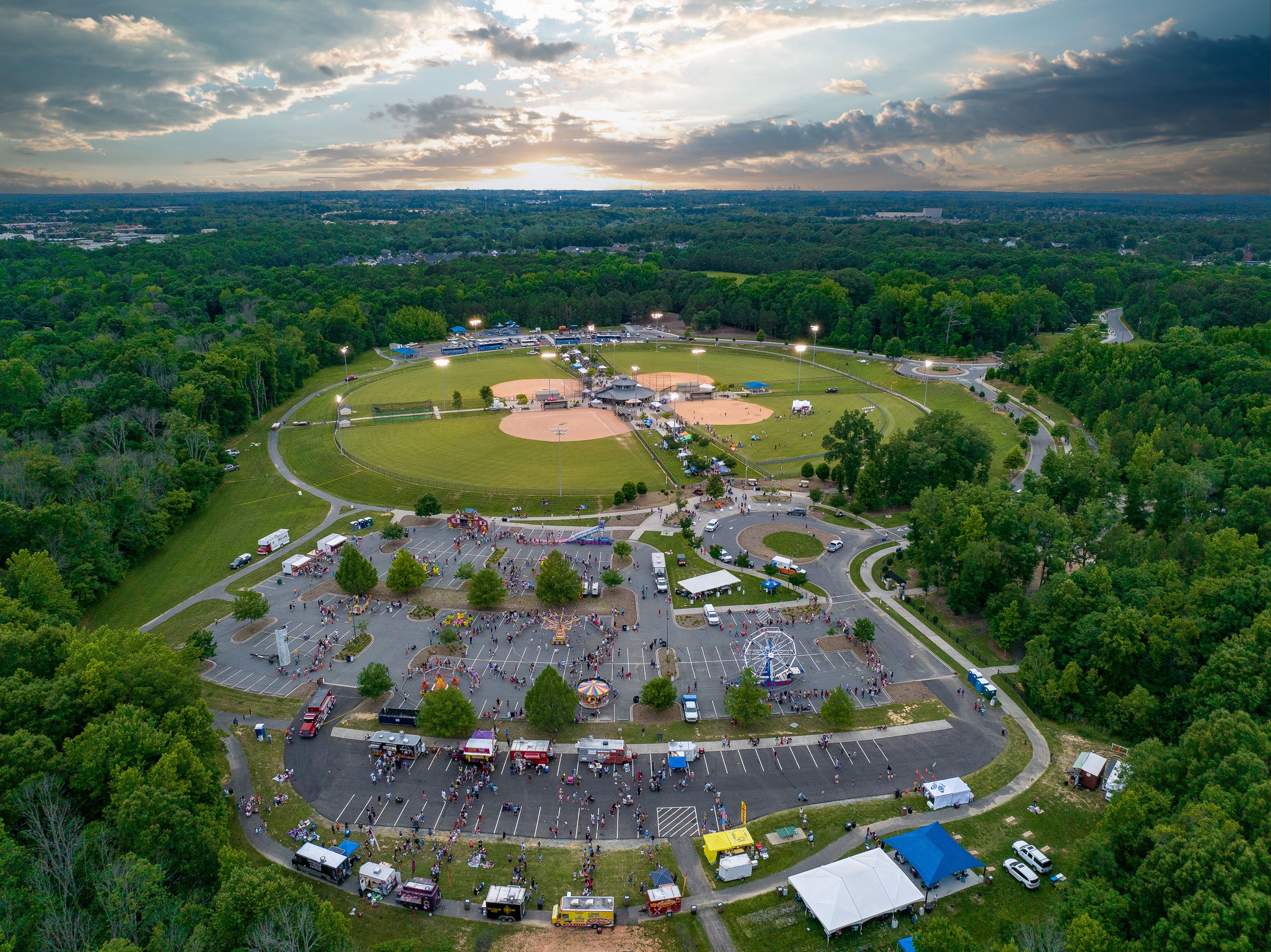 Photo of family fun day event at crooked creek park
